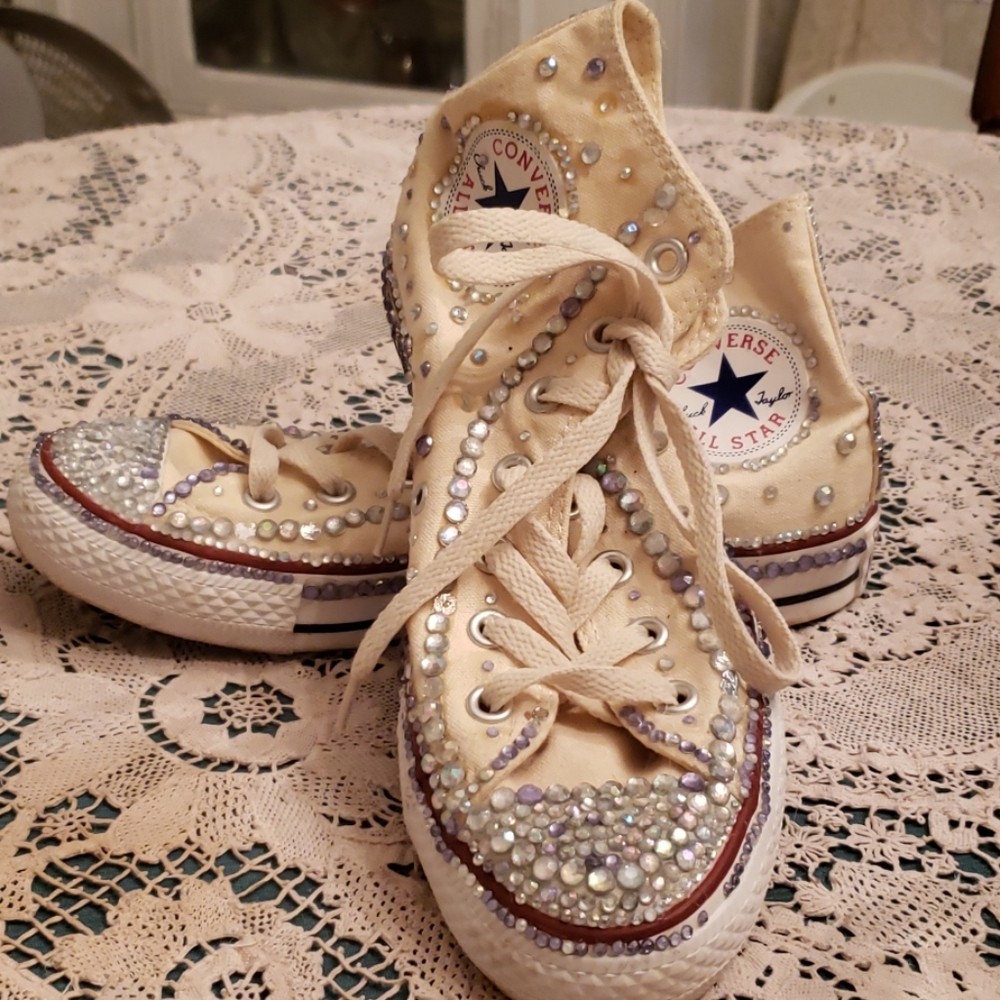 Bling out high top converse